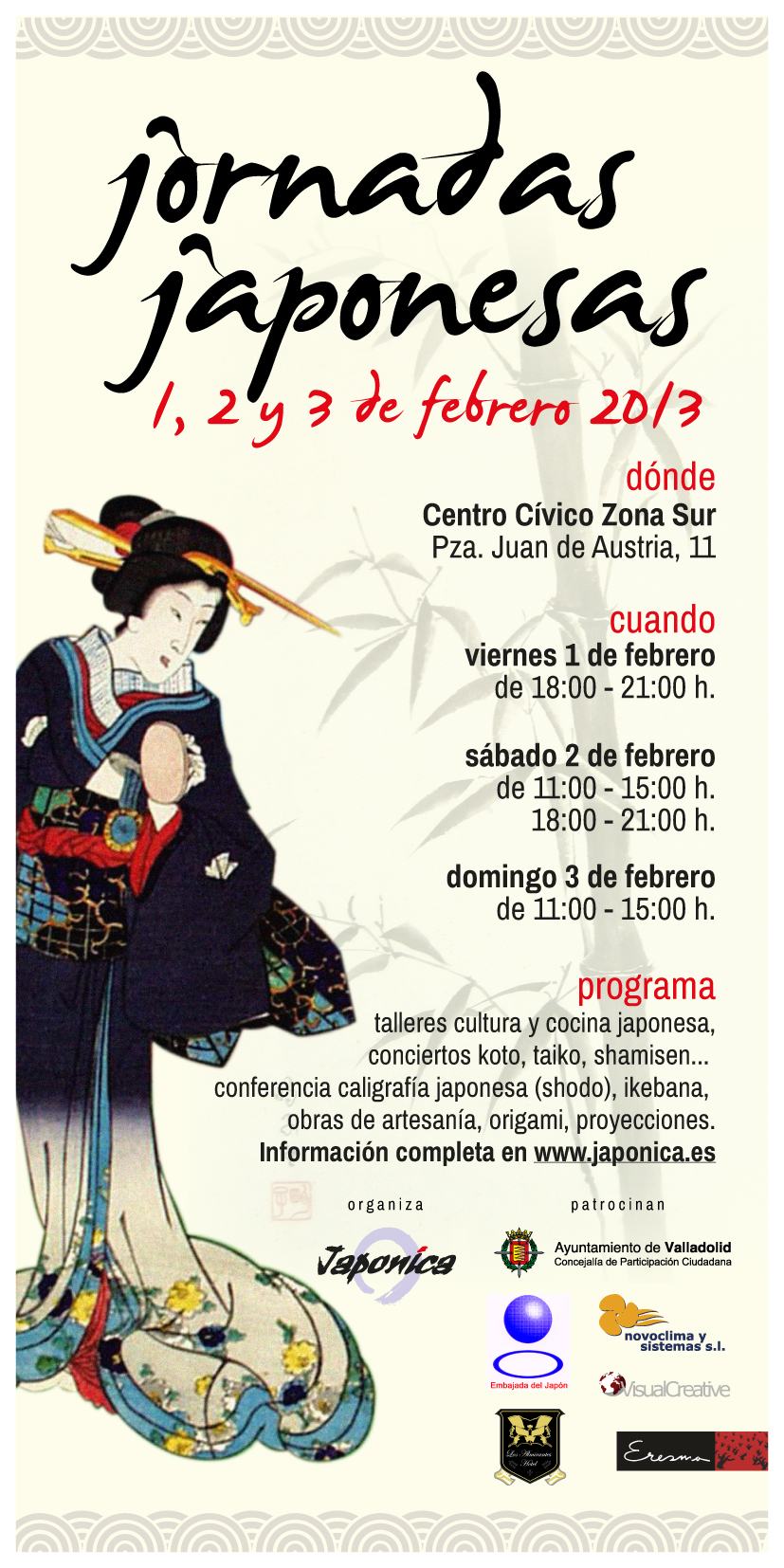 1, 2 y 3 de febrero de 2013, jornadas japonesas en Valladolid