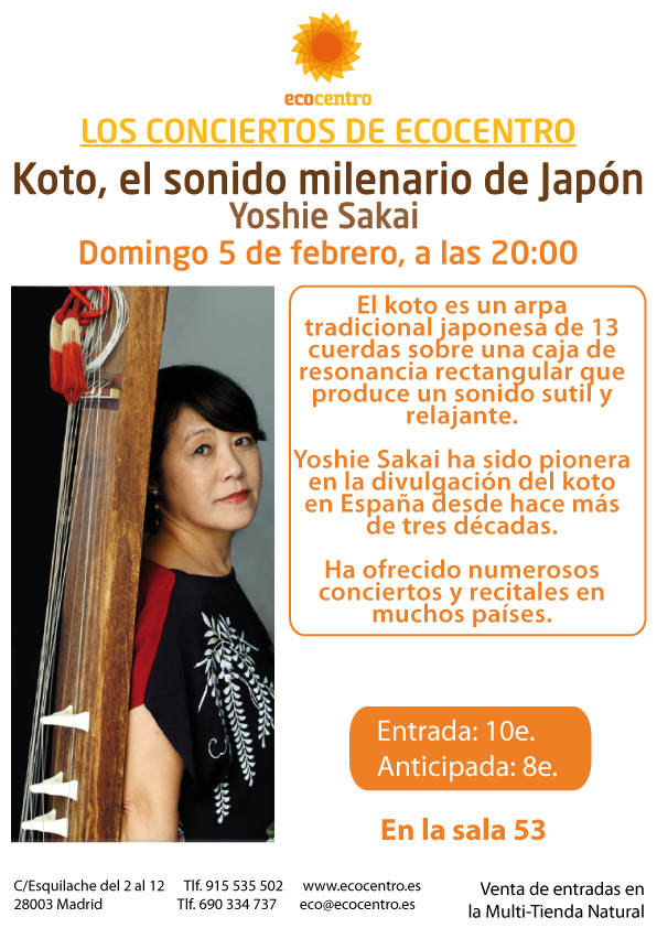 5 de febrero de 2017, recital de koto en Madrid