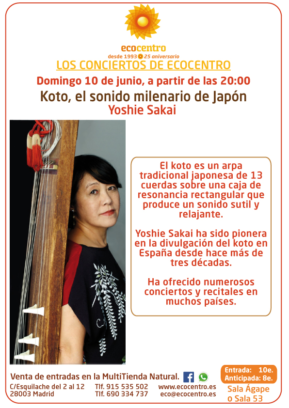 10 de junio de 2018, recital de koto en Madrid